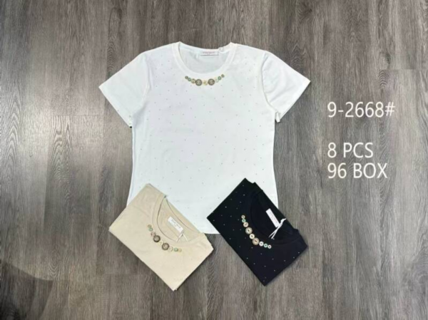 Bluzki damskie Roz Standard, Mix Kolor Paczka 8 szt